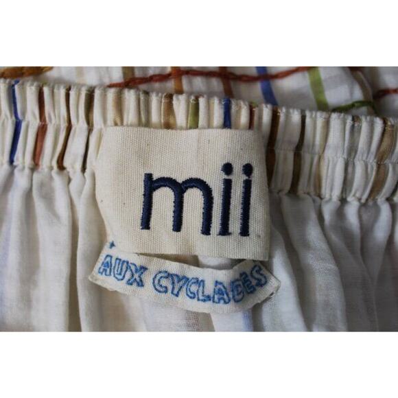 MII COLLECTION Sz S Small Les Madras Off Shoulder Embroidered Dress - Picture 3 of 8